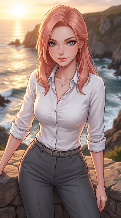 score_9, masterpiece, best quality, ultra-detailed, high-budget anime keyframe, editorial fashion photography, tasteful artistic composition, Japanese woman woman. close-up cowboy shot from the waist and thighs up, the character dominates the composi