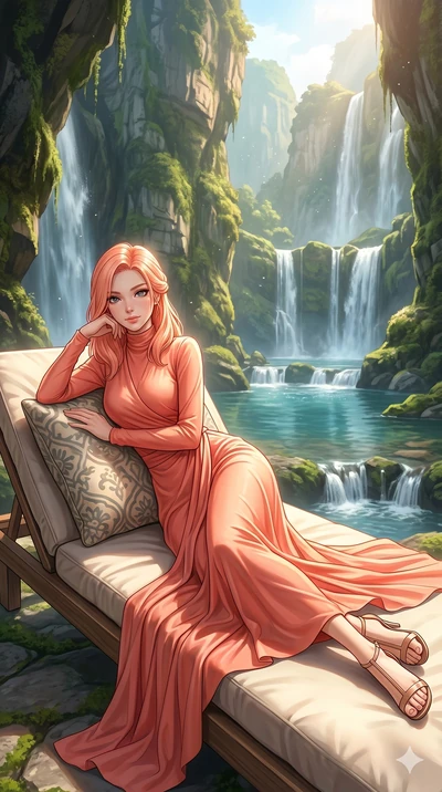 score_9, masterpiece, best quality, ultra-detailed, high-budget anime keyframe, editorial fashion photography, tasteful artistic composition, Japanese woman. low angle full-body shot from head to toe showing her feet, filling the entire 9:16 vertical