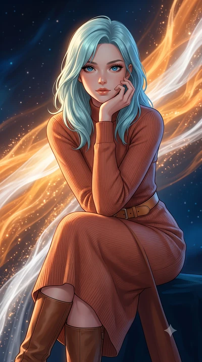 score_9, masterpiece, best quality, ultra-detailed, high-budget anime keyframe, editorial fashion photography, tasteful artistic composition, Japanese woman. close-up cowboy shot from the waist and thighs up, the character dominates the composition, 
