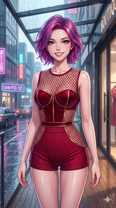 score_9, masterpiece, best quality, ultra-detailed, high-budget anime keyframe, vibrant anime aesthetic, Caucasian woman, strictly human ears. close-up cowboy shot from the waist and thighs up, the character dominates the composition, filling the fra