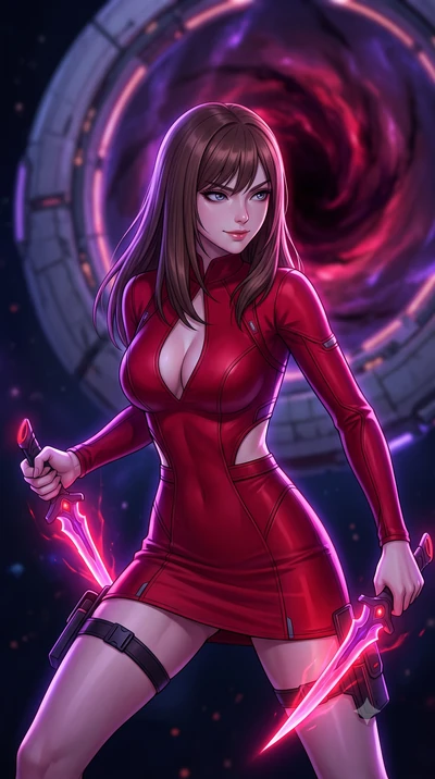 score_9, masterpiece, best quality, ultra-detailed, high-budget anime keyframe, editorial fashion photography, tasteful artistic composition, Korean woman. close-up cowboy shot from the waist and thighs up, the character dominates the composition, fi