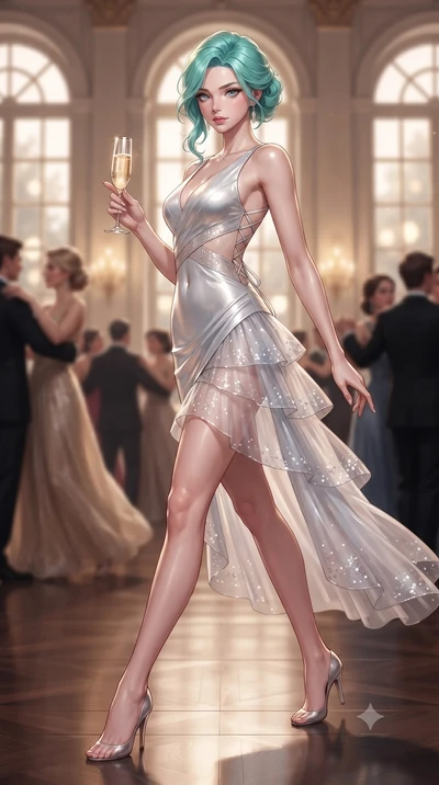 score_9, masterpiece, best quality, ultra-detailed, high-budget anime keyframe, editorial fashion photography, tasteful artistic composition, Japanese woman. low angle full-body shot from head to toe showing her feet, filling the entire 9:16 vertical