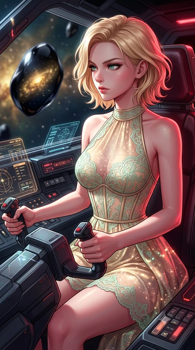 score_9, masterpiece, best quality, ultra-detailed, high-budget anime keyframe, editorial fashion photography, tasteful artistic composition, Caucasian woman, strictly human ears. close-up cowboy shot from the waist and thighs up, the character domin