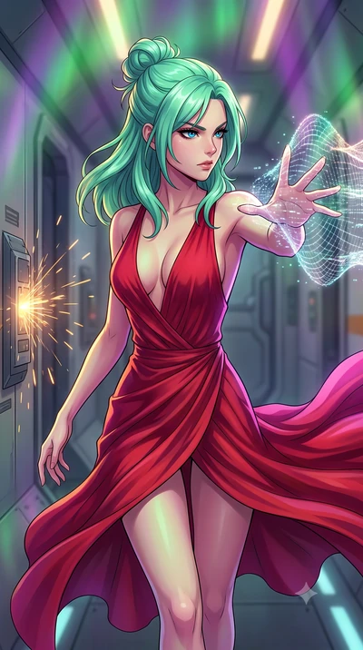 score_9, masterpiece, best quality, ultra-detailed, high-budget anime keyframe, editorial fashion photography, tasteful artistic composition, Japanese woman. close-up cowboy shot from the waist and thighs up, the character dominates the composition, 