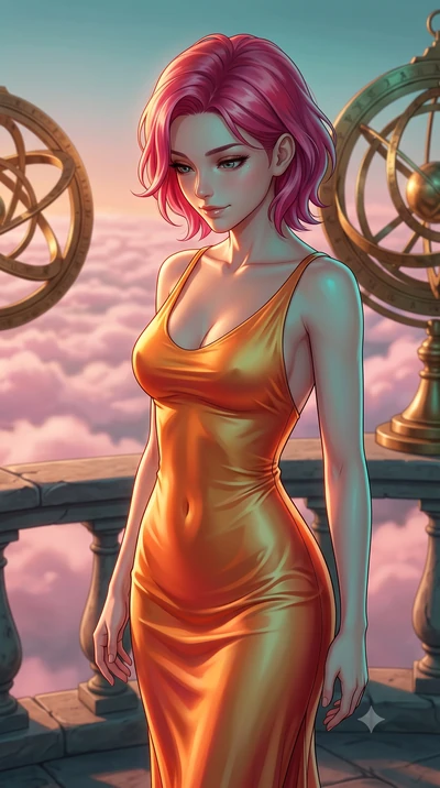 score_9, masterpiece, best quality, ultra-detailed, high-budget anime keyframe, editorial fashion photography, tasteful artistic composition, Caucasian woman, strictly human ears. close-up cowboy shot from the waist and thighs up, the character domin