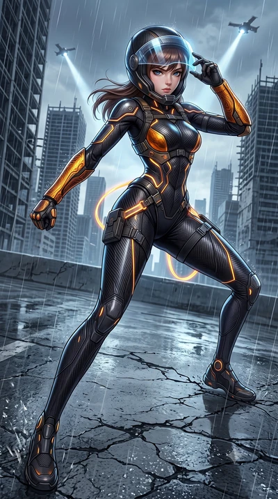 score_9, masterpiece, best quality, ultra-detailed, high-budget anime keyframe, semi-realistic 3D game render, editorial fashion photography, tasteful artistic composition, Korean woman. low angle full-body shot from head to toe showing her feet, fil