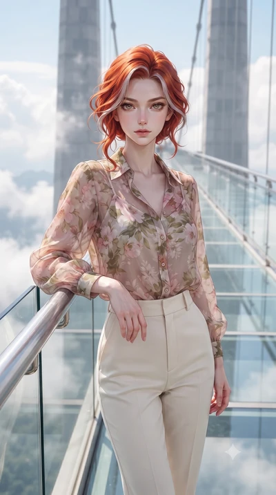 score_9, masterpiece, best quality, ultra-detailed, high-budget anime keyframe, editorial fashion photography, tasteful artistic composition, Caucasian woman, strictly human ears. close-up cowboy shot from the waist and thighs up, the character domin