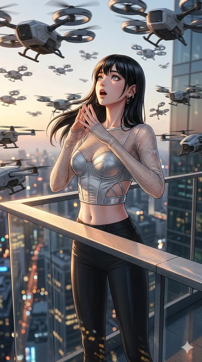 score_9, masterpiece, best quality, ultra-detailed, high-budget anime keyframe, editorial fashion photography, tasteful artistic composition, Caucasian woman, strictly human ears. cowboy shot from the thighs up, character and outfit filling the frame
