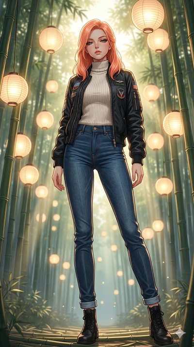 score_9, masterpiece, best quality, ultra-detailed, high-budget anime keyframe, editorial fashion photography, tasteful artistic composition, Japanese woman. low angle full-body shot from head to toe showing her feet, filling the entire 9:16 vertical