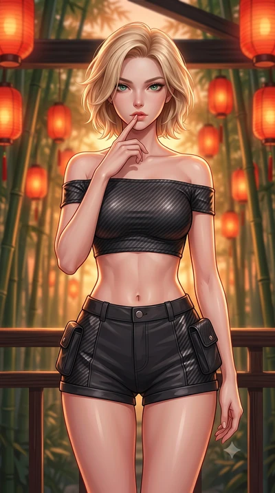 score_9, masterpiece, best quality, ultra-detailed, high-budget anime keyframe, editorial fashion photography, tasteful artistic composition, Caucasian woman. close-up cowboy shot from the waist and thighs up, the character dominates the composition,