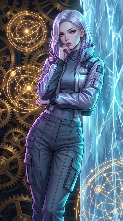 score_9, masterpiece, best quality, ultra-detailed, high-budget anime keyframe, editorial fashion photography, tasteful artistic composition, Caucasian woman, strictly human ears. cowboy shot from the thighs up, character and outfit filling the frame