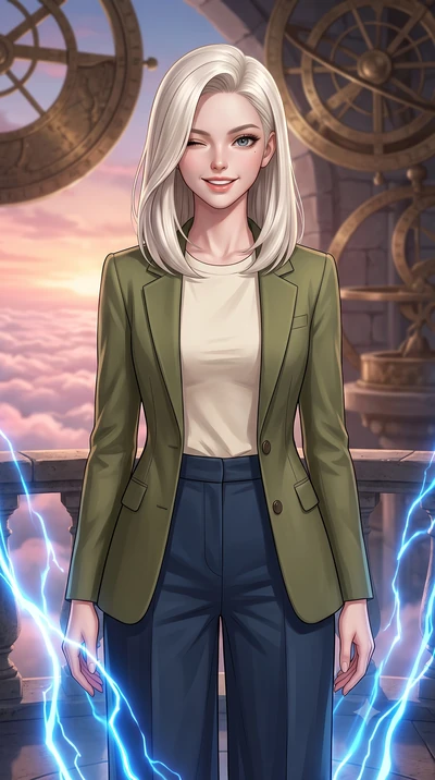 score_9, masterpiece, best quality, ultra-detailed, high-budget anime keyframe, editorial fashion photography, tasteful artistic composition, Caucasian woman, strictly human ears. close-up cowboy shot from the waist and thighs up, the character domin