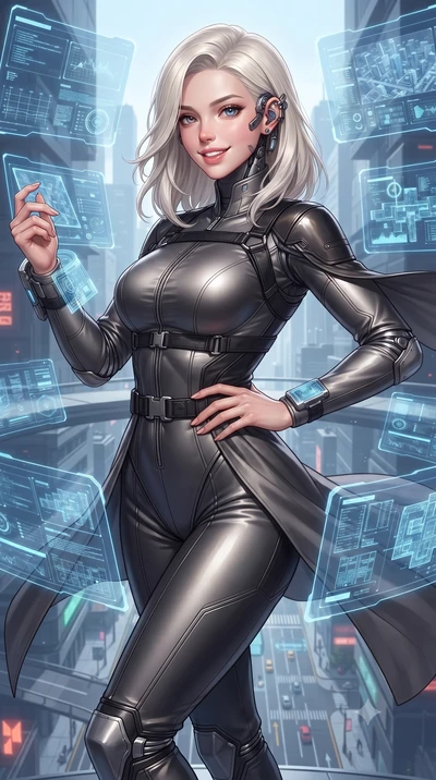 score_9, masterpiece, best quality, ultra-detailed, high-budget anime keyframe, editorial fashion photography, tasteful artistic composition, Caucasian woman. close-up cowboy shot from the waist and thighs up, the character dominates the composition,
