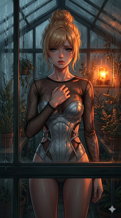 score_9, masterpiece, best quality, ultra-detailed, high-budget anime keyframe, editorial fashion photography, tasteful artistic composition, Caucasian woman, strictly human ears. cowboy shot from the thighs up, character and outfit filling the frame