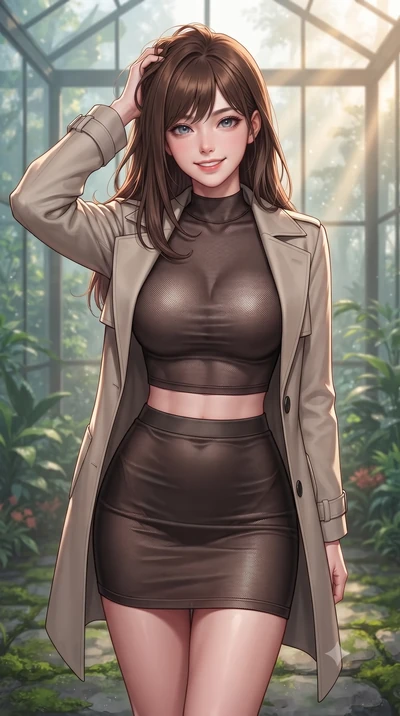 score_9, masterpiece, best quality, ultra-detailed, high-budget anime keyframe, editorial fashion photography, tasteful artistic composition, Korean woman. close-up cowboy shot from the waist and thighs up, the character dominates the composition, fi