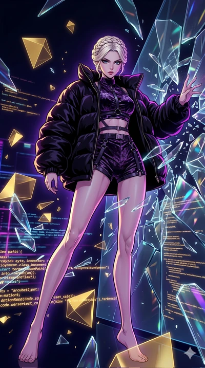 score_9, masterpiece, best quality, ultra-detailed, High-budget Anime Keyframe, vibrant colors, fluid line-art, expressive lighting, cinematic composition, Ufotable-style visual effects, top-tier animation quality, Korean woman with idol-like refined
