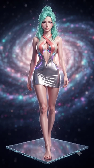 score_9, masterpiece, best quality, ultra-detailed, high-budget anime keyframe, editorial fashion photography, tasteful artistic composition, Japanese woman. low angle full-body shot from head to toe showing her feet, filling the entire 9:16 vertical