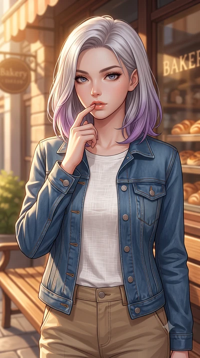 score_9, masterpiece, best quality, ultra-detailed, high-budget anime keyframe, editorial fashion photography, tasteful artistic composition, Caucasian woman woman. close-up cowboy shot from the waist and thighs up, the character dominates the compos