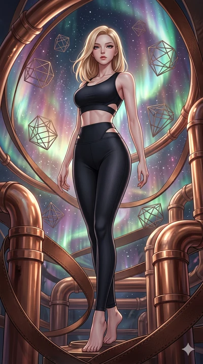 score_9, masterpiece, best quality, ultra-detailed, high-budget anime keyframe, editorial fashion photography, tasteful artistic composition, Korean woman. low angle full-body shot from head to toe showing her feet, filling the entire 9:16 vertical f