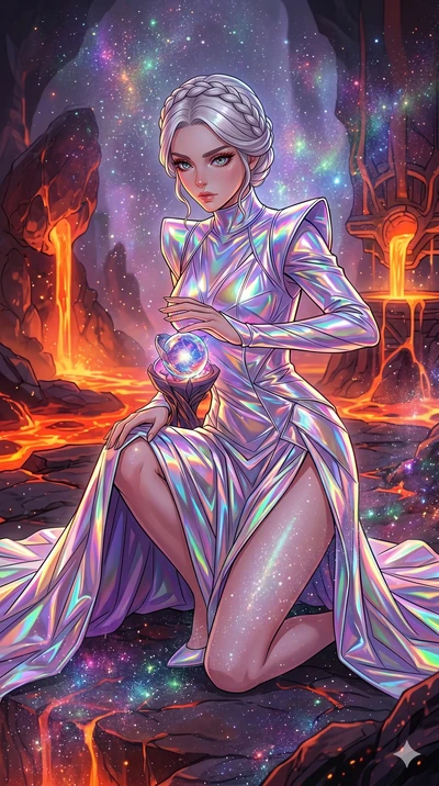 score_9, masterpiece, best quality, ultra-detailed, high-budget anime movie keyframe, cinematic anime lighting, intricate line art, Caucasian (strictly human ears) woman. Upper body filling screen focusing on her alluring features and slim-fit silhou