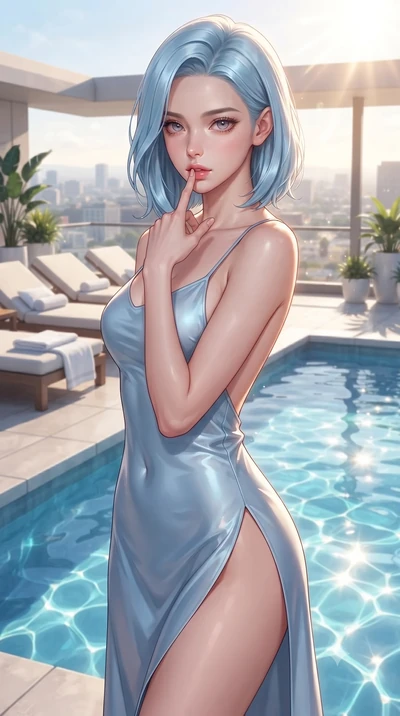 score_9, masterpiece, best quality, ultra-detailed, high-budget anime keyframe, editorial fashion photography, tasteful artistic composition, Korean woman woman. close-up cowboy shot from the waist and thighs up, the character dominates the compositi