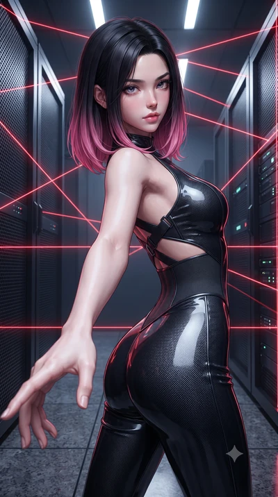 score_9, masterpiece, best quality, ultra-detailed, high-budget anime keyframe, editorial fashion photography, tasteful artistic composition, Korean woman. close-up cowboy shot from the waist and thighs up, the character dominates the composition, fi