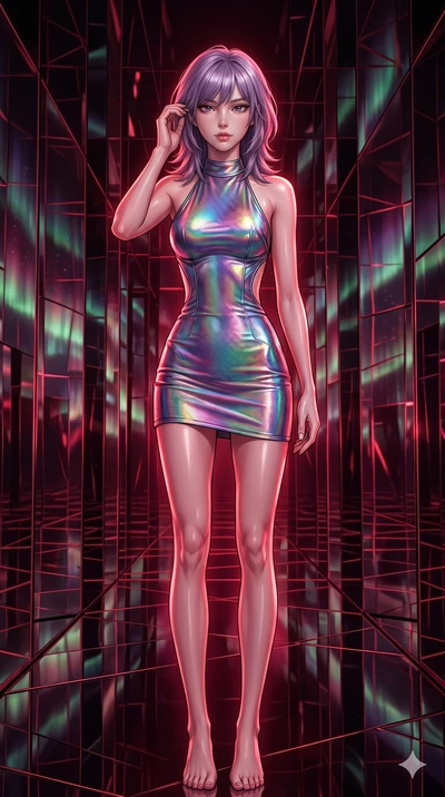 score_9, masterpiece, best quality, ultra-detailed, high-budget anime keyframe, editorial fashion photography, tasteful artistic composition, Japanese woman. cowboy shot from the thighs up, character and outfit filling the frame for maximum editorial