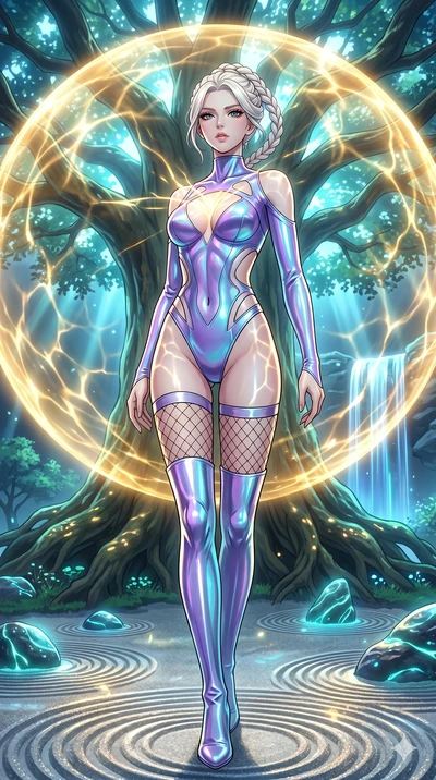score_9, masterpiece, best quality, ultra-detailed, High-budget Anime Keyframe, vibrant colors, fluid line-art, expressive lighting, cinematic composition, Ufotable-style visual effects, top-tier animation quality, Japanese woman with delicate and el