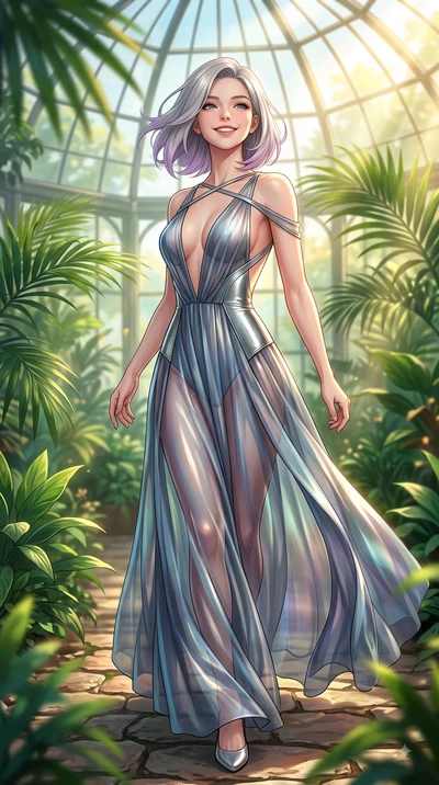 score_9, masterpiece, best quality, ultra-detailed, high-budget anime keyframe, editorial fashion photography, tasteful artistic composition, Caucasian woman. close-up cowboy shot from the waist and thighs up, the character dominates the composition,
