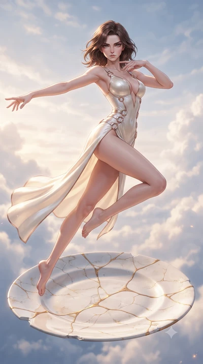 score_9, masterpiece, best quality, ultra-detailed, high-budget anime keyframe, editorial fashion photography, tasteful artistic composition, Korean woman. low angle full-body shot from head to toe showing her feet, filling the entire 9:16 vertical f