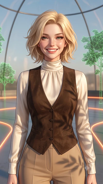 score_9, masterpiece, best quality, ultra-detailed, high-budget anime keyframe, editorial fashion photography, tasteful artistic composition, Caucasian woman, strictly human ears. close-up cowboy shot from the waist and thighs up, the character domin