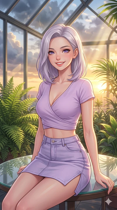 score_9, masterpiece, best quality, ultra-detailed, high-budget anime keyframe, vibrant anime aesthetic, Caucasian woman, strictly human ears. close-up cowboy shot from the waist and thighs up, the character dominates the composition, filling the fra