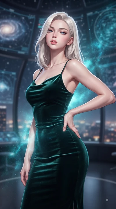 score_9, masterpiece, best quality, ultra-detailed, high-budget anime keyframe, editorial fashion photography, tasteful artistic composition, Caucasian woman woman. close-up cowboy shot from the waist and thighs up, the character dominates the compos