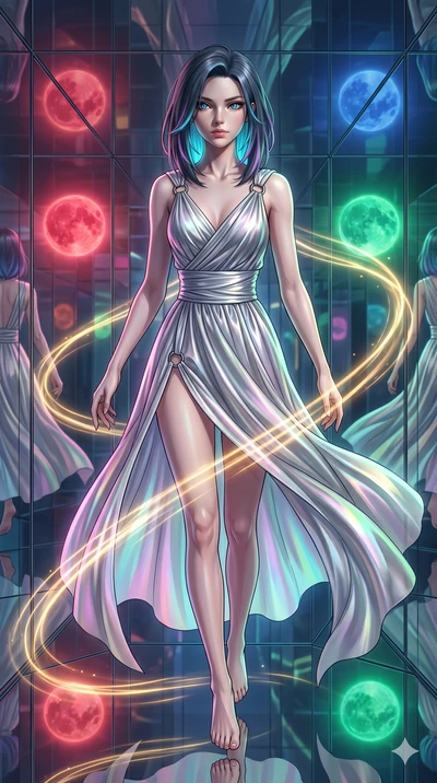score_9, masterpiece, best quality, ultra-detailed, high-budget anime keyframe, editorial fashion photography, tasteful artistic composition, Caucasian woman, strictly human ears. upper body close-up from the thighs up, character filling the screen f