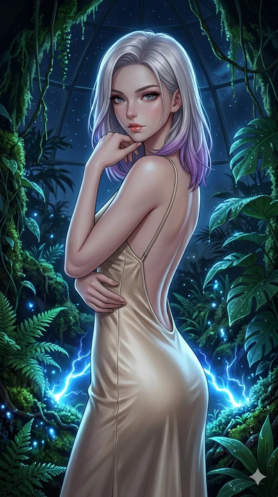 score_9, masterpiece, best quality, ultra-detailed, high-budget anime keyframe, editorial fashion photography, tasteful artistic composition, Caucasian woman, strictly human ears. cowboy shot from the thighs up, character and outfit filling the frame