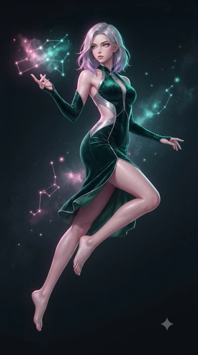 score_9, masterpiece, best quality, ultra-detailed, high-budget anime keyframe, editorial fashion photography, tasteful artistic composition, Caucasian woman. low angle full-body shot from head to toe showing her feet, filling the entire 9:16 vertica