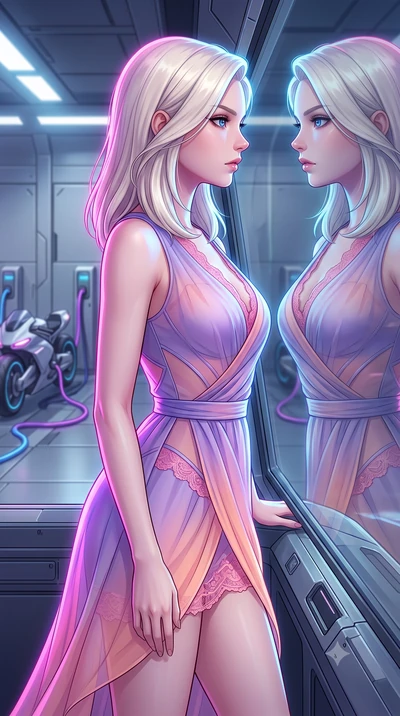 score_9, masterpiece, best quality, ultra-detailed, high-budget anime keyframe, editorial fashion photography, tasteful artistic composition, Caucasian woman, strictly human ears. close-up cowboy shot from the waist and thighs up, the character domin