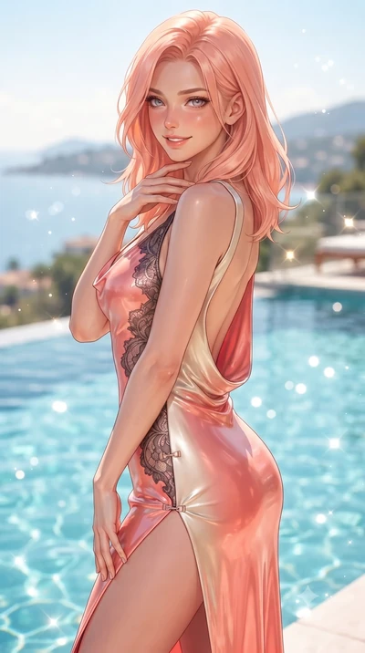 score_9, masterpiece, best quality, ultra-detailed, high-budget anime keyframe, editorial fashion photography, tasteful artistic composition, Japanese woman. close-up cowboy shot from the waist and thighs up, the character dominates the composition, 