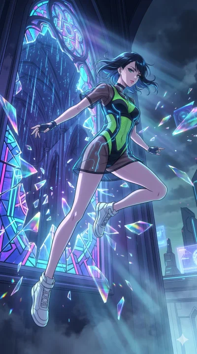 score_9, masterpiece, best quality, ultra-detailed, High-budget Anime Keyframe, vibrant colors, fluid line-art, expressive lighting, cinematic composition, Ufotable-style visual effects, top-tier animation quality, Japanese woman with delicate and el
