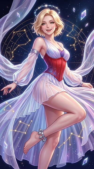 score_9, masterpiece, best quality, ultra-detailed, high-budget anime keyframe, semi-realistic 3D game render, editorial fashion photography, tasteful artistic composition, Caucasian woman. close-up cowboy shot from the waist and thighs up, the chara