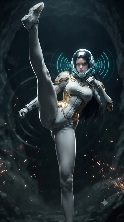 score_9, masterpiece, best quality, ultra-detailed, high-budget anime keyframe, editorial fashion photography, tasteful artistic composition, Korean woman. low angle full-body shot from head to toe showing her feet, filling the entire 9:16 vertical f