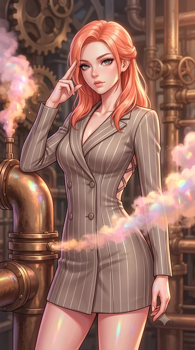 score_9, masterpiece, best quality, ultra-detailed, high-budget anime keyframe, editorial fashion photography, tasteful artistic composition, Japanese woman. close-up cowboy shot from the waist and thighs up, the character dominates the composition, 