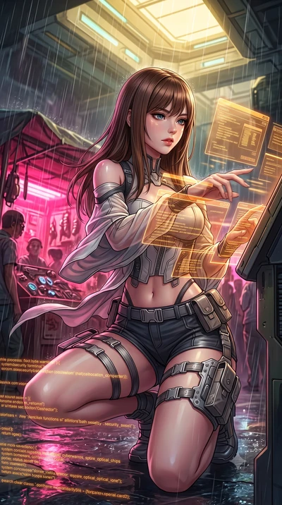 score_9, masterpiece, best quality, ultra-detailed, high-budget anime keyframe, editorial fashion photography, tasteful artistic composition, Korean woman. close-up cowboy shot from the waist and thighs up, the character dominates the composition, fi