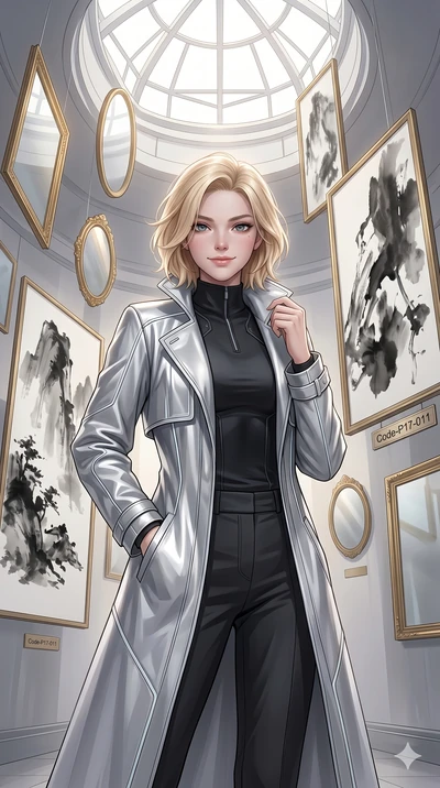 score_9, masterpiece, best quality, ultra-detailed, high-budget anime keyframe, editorial fashion photography, tasteful artistic composition, Caucasian woman, strictly human ears. cowboy shot from the thighs up, character and outfit filling the frame