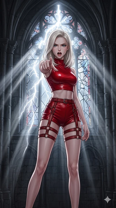 score_9, masterpiece, best quality, ultra-detailed, high-budget anime keyframe, editorial fashion photography, tasteful artistic composition, Caucasian woman, strictly human ears. cowboy shot from the thighs up, character and outfit filling the frame