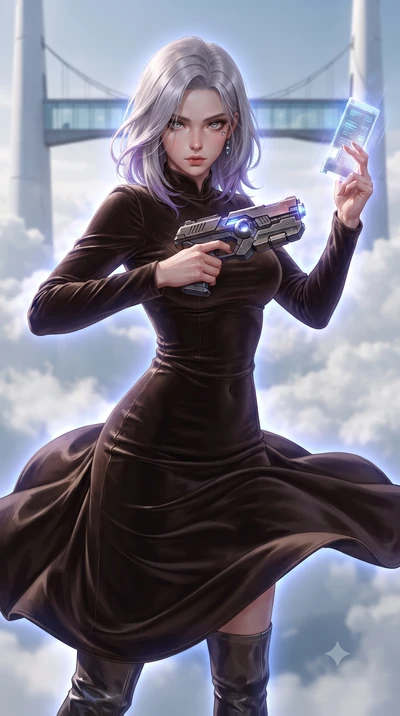 score_9, masterpiece, best quality, ultra-detailed, high-budget anime keyframe, editorial fashion photography, tasteful artistic composition, realistic cosplay photography, Caucasian woman, strictly human ears. close-up cowboy shot from the waist and