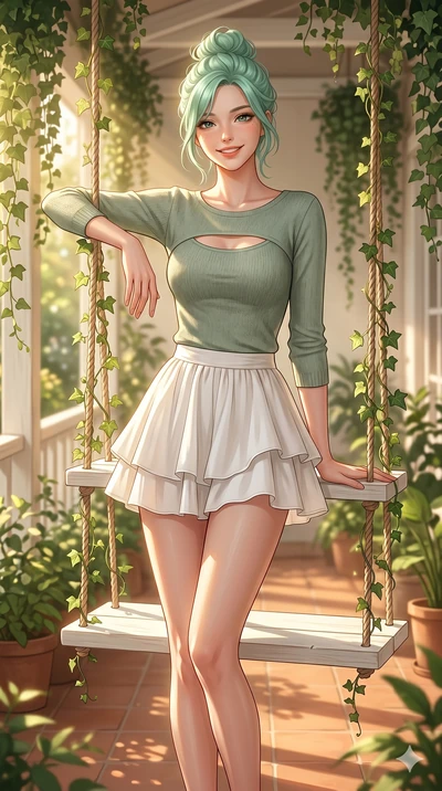 score_9, masterpiece, best quality, ultra-detailed, high-budget anime keyframe, editorial fashion photography, tasteful artistic composition, Japanese woman. cowboy shot from the thighs up, character and outfit filling the frame for maximum editorial