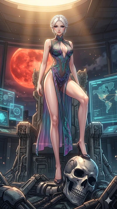 score_9, masterpiece, best quality, ultra-detailed, High-budget Anime Keyframe, vibrant colors, fluid line-art, expressive lighting, cinematic composition, Ufotable-style visual effects, top-tier animation quality, Korean woman with idol-like refined