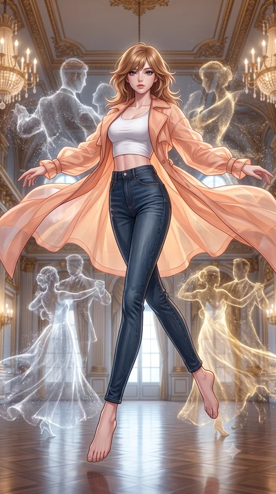 score_9, masterpiece, best quality, ultra-detailed, high-budget anime keyframe, editorial fashion photography, tasteful artistic composition, Korean woman. low angle full-body shot from head to toe showing her feet, filling the entire 9:16 vertical f