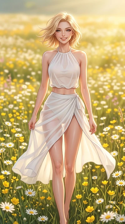 score_9, masterpiece, best quality, ultra-detailed, high-budget anime keyframe, editorial fashion photography, tasteful artistic composition, Caucasian woman, strictly human ears. cowboy shot from the thighs up, character and outfit filling the frame